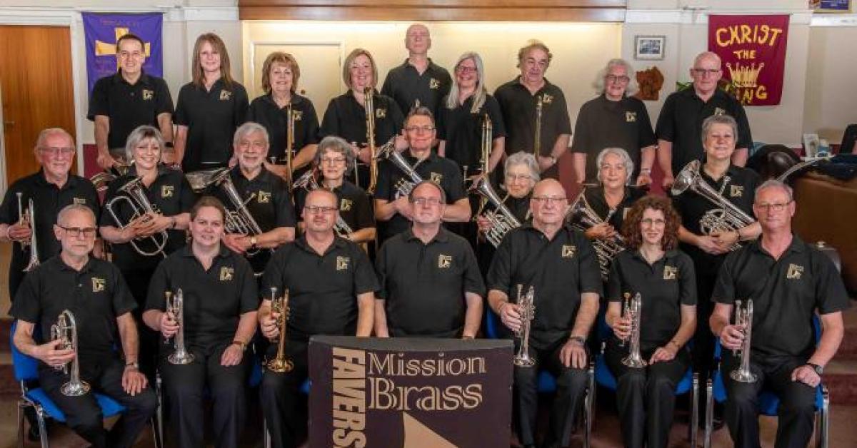 Faversham Mission Brass at their rehearsal venue.