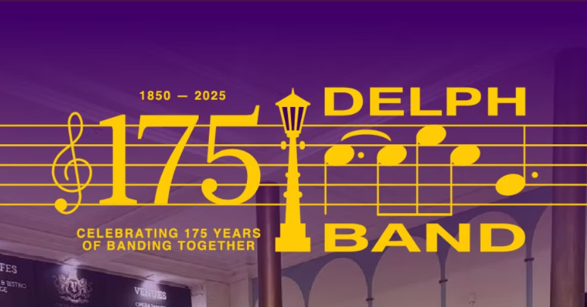 Delph Band 175 years graphic