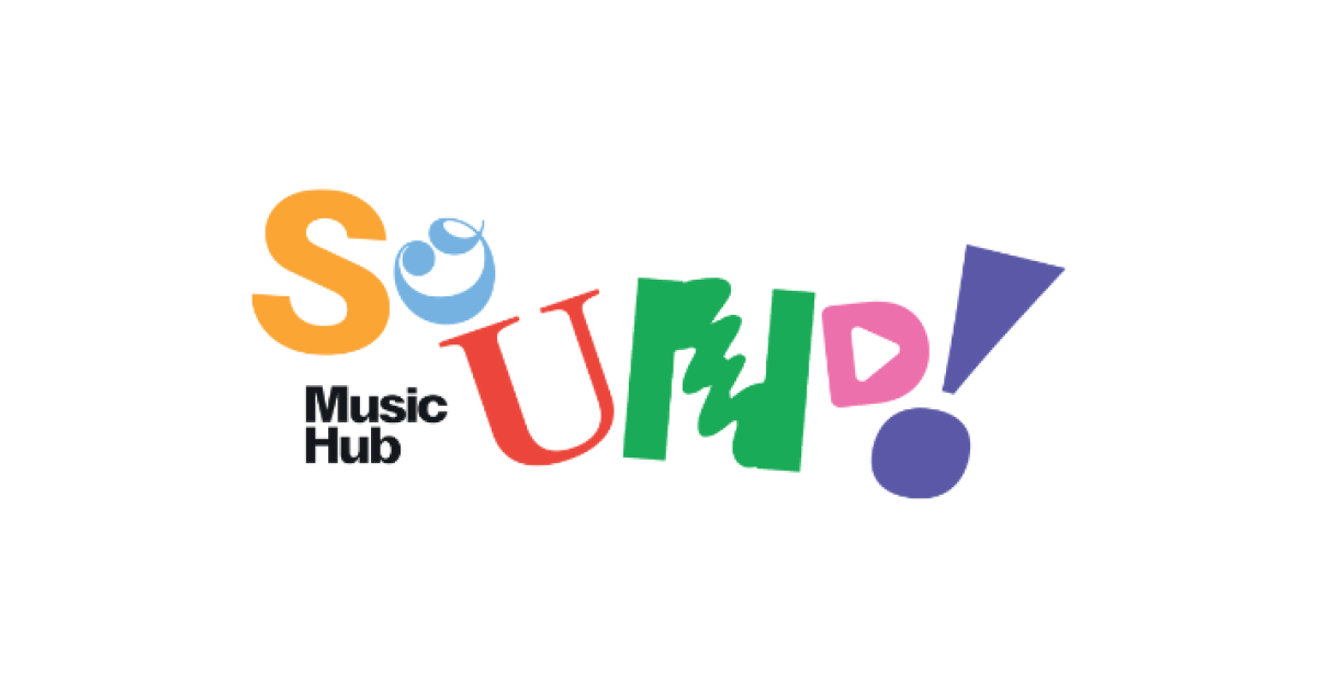 Sound music hubs logo in colourful writing