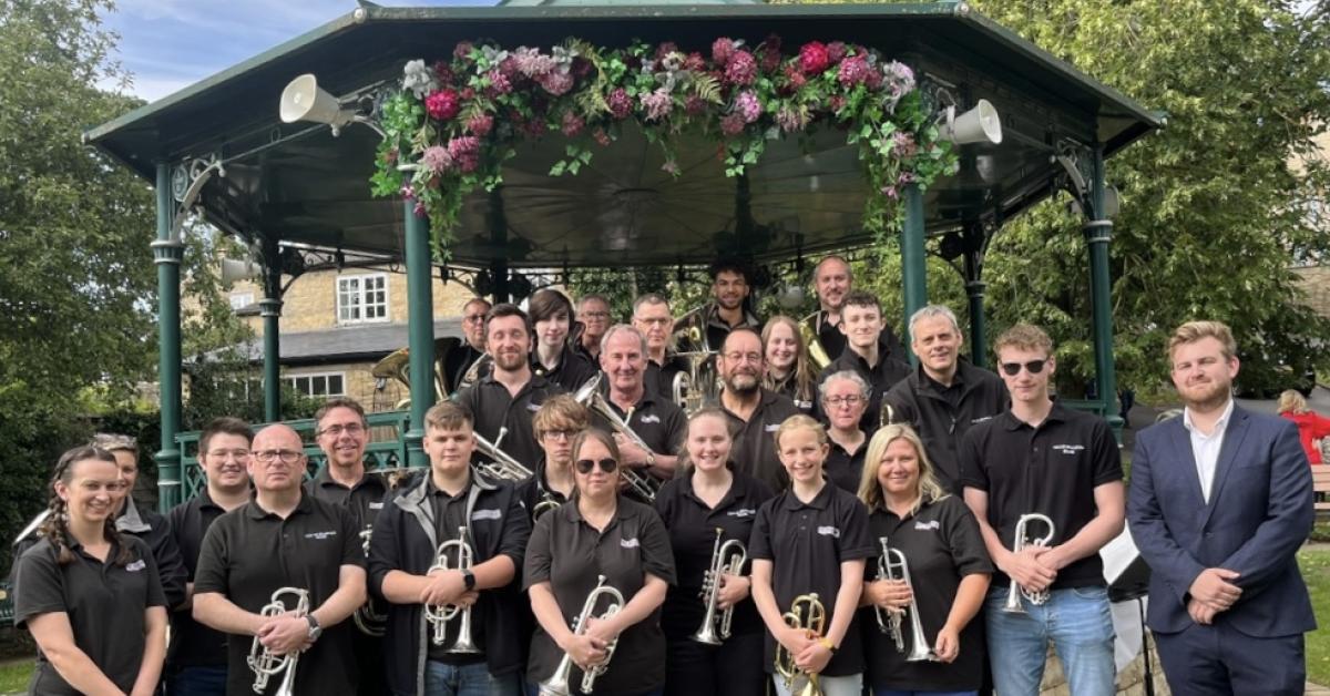 A photo of BD1 Brass at a bandstand