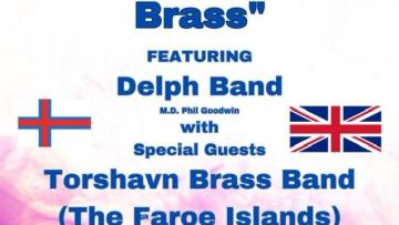 Poster for concert - Delph Band and guests Torshavn Brass Band