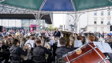 The outdoor stage at the European Brass Band Festival