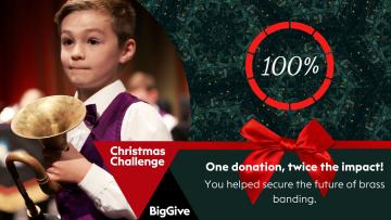 Big Give Christmas Challenge allowed our Brass Foundations team to raise funds that will secure the future of brass banding