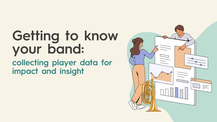 News headline with drawing of two people analysing data charts and graphs alongside a cornet