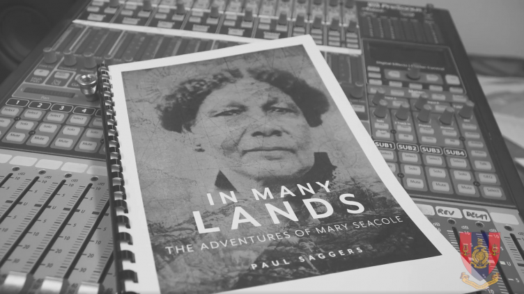 A composition cover with a photograph of Mary Seacole