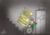 Cartoon of player in wheelchair at bottom of stairs.  Signpost to everything point up the stairs.