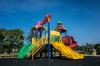 A children's playground in the sun